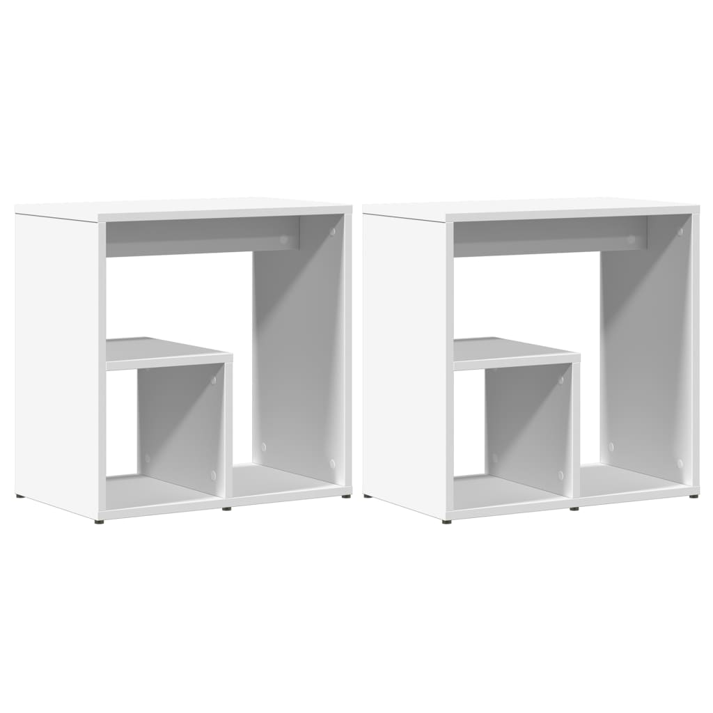 vidaXL Odkládací stolky 2 ks bílé 50 x 30 x 50 cm kompozitní dřevo