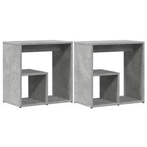 Odkládací stolky 2 ks betonově šedé 50x30x50cm kompozitní dřevo - obrázek 2