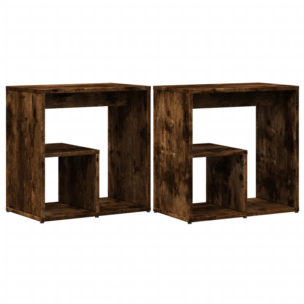vidaXL Odkládací stolky 2 ks kouřový dub 50x30x50 cm kompozitní dřevo
