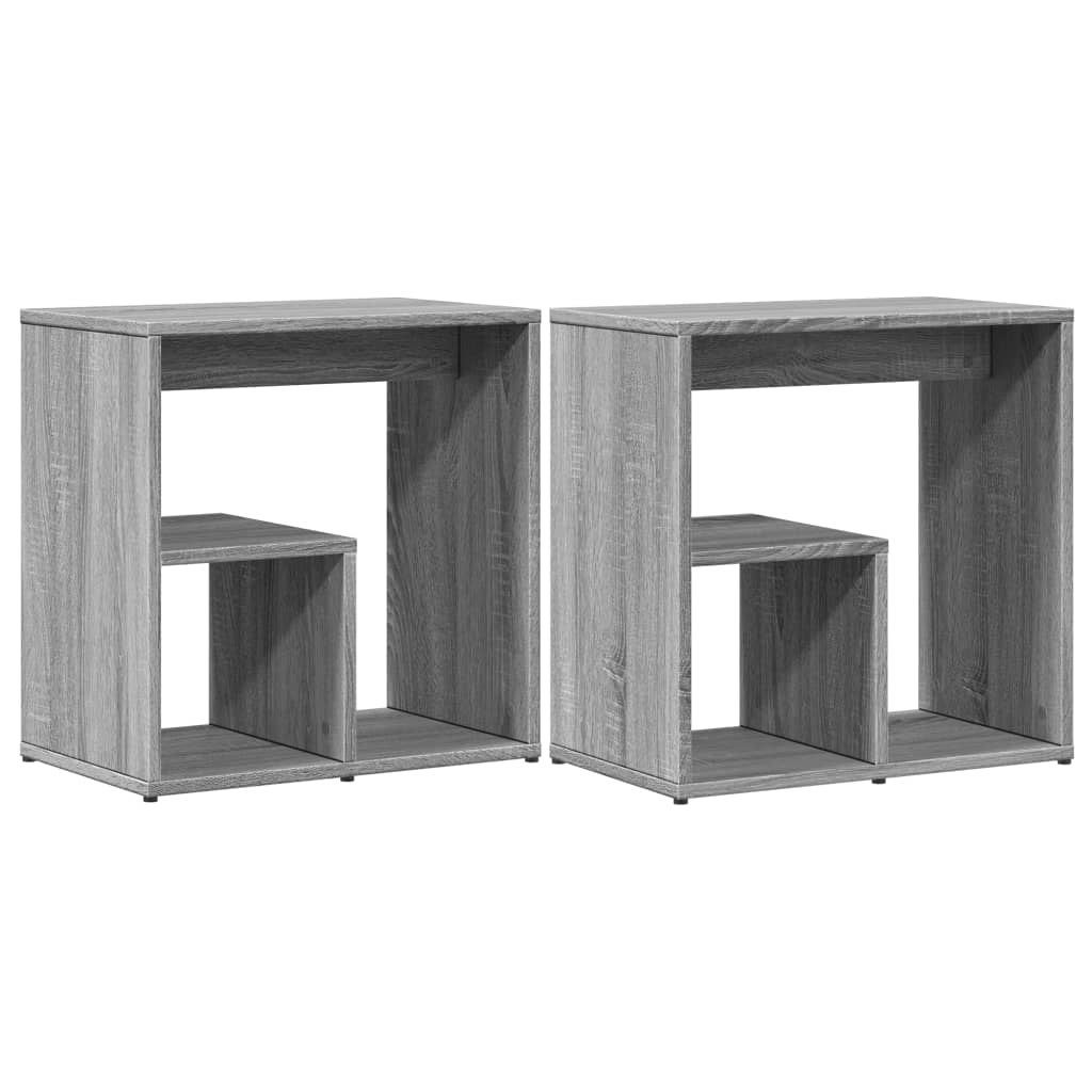 vidaXL Odkládací stolky 2 ks šedé sonoma 50x30x50 cm kompozitní dřevo