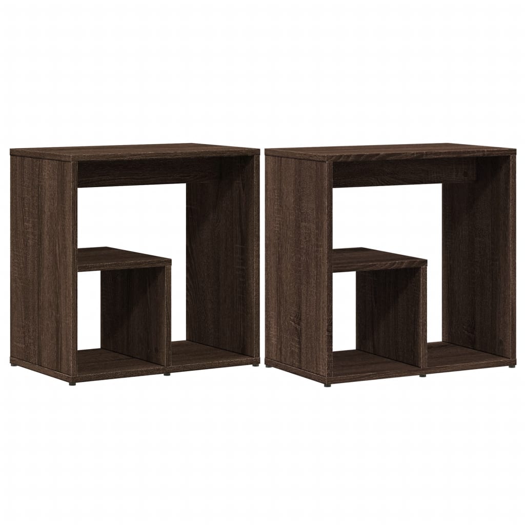 vidaXL Odkládací stolky 2 ks hnědý dub 50x30x50 cm kompozitní dřevo