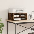 Supporto Stampante VidaXL In Legno Multistrato Rovere – 49x40x22,5 Cm, Ripiano Superiore E Spazio Sottostante