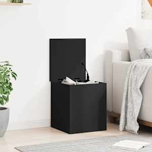 Úložný box černý 40 x 42 x 46 cm kompozitní dřevo - obrázek 3