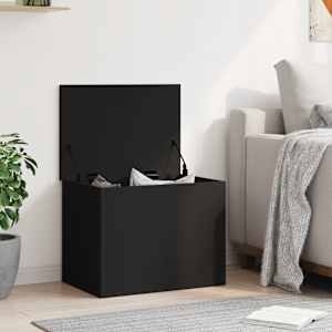 Úložný box černý 60 x 42 x 46 cm kompozitní dřevo - obrázek 3