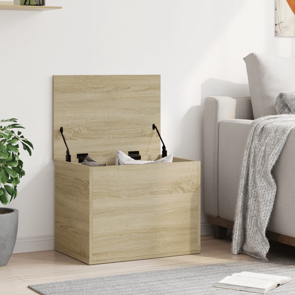 vidaXL Opbergbox 60x42x46 cm bewerkt hout sonoma eikenkleurig afbeelding