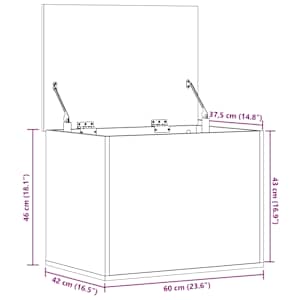 Úložný box kouřový dub 60 x 42 x 46 cm kompozitní dřevo - obrázek 11
