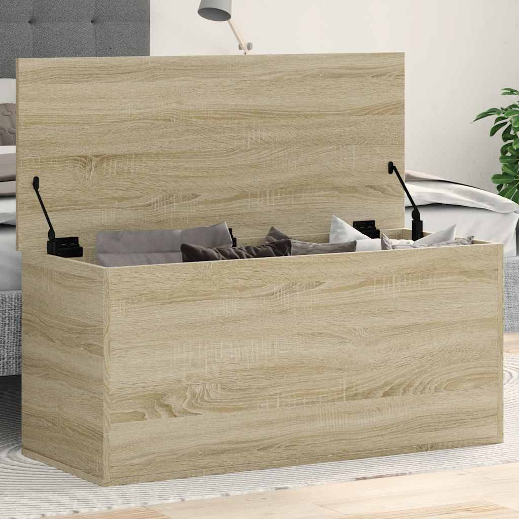 vidaXL Cutie de depozitare stejar sonoma, 100x42x46 cm, lemn prelucrat