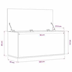 Úložný box šedý sonoma 100 x 42 x 46 cm kompozitní dřevo - obrázek 11
