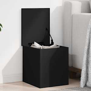 Úložný box černý 30 x 35 x 35 cm kompozitní dřevo - obrázek 1