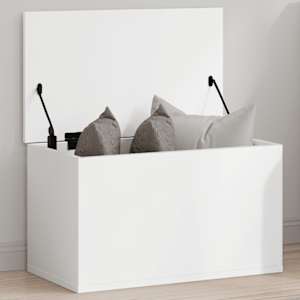 Škatla za shranjevanje bela 60x35x35 cm inženirski les