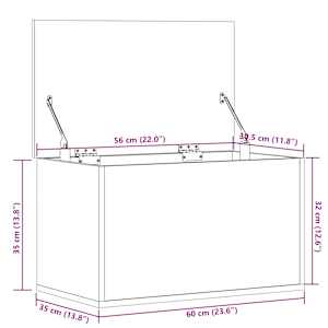 Úložný box hnědý dub 60 x 35 x 35 cm kompozitní dřevo - obrázek 11