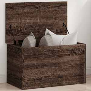 Úložný box hnědý dub 60 x 35 x 35 cm kompozitní dřevo - obrázek 1