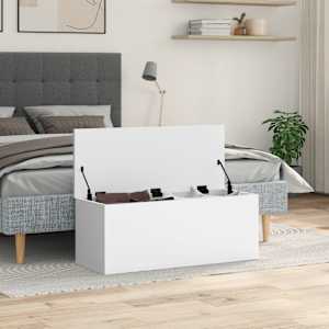 Úložný box bílý 90 x 35 x 35 cm kompozitní dřevo - obrázek 3