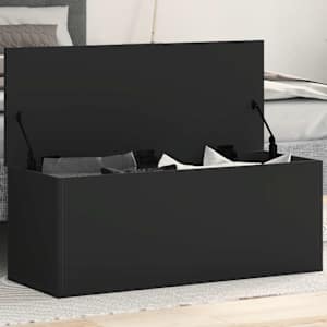 Úložný box černý 90 x 35 x 35 cm kompozitní dřevo - obrázek 1