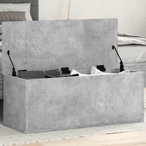 Úložný regál betonově šedý 90 x 35 x 35 cm kompozitní dřevo - obrázek 1