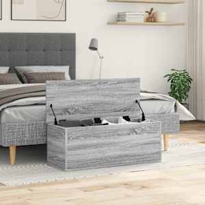 Úložný box šedý sonoma 90 x 35 x 35 cm kompozitní dřevo - obrázek 3