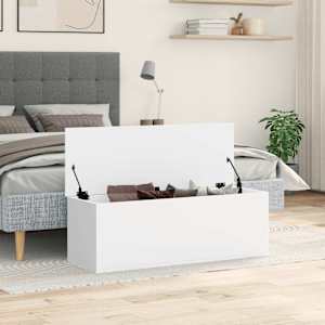 Úložný box bílý 102 x 35 x 35 cm kompozitní dřevo - obrázek 3