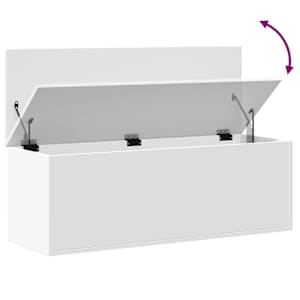 Úložný box bílý 102 x 35 x 35 cm kompozitní dřevo - obrázek 8