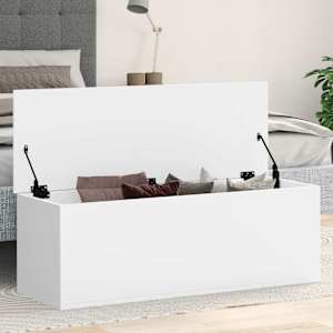 Úložný box bílý 102 x 35 x 35 cm kompozitní dřevo - obrázek 1