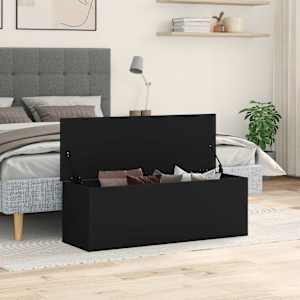 Úložný box černý 102 x 35 x 35 cm kompozitní dřevo - obrázek 3