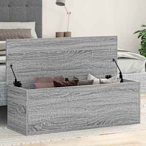Úložný box šedý sonoma 102 x 35 x 35 cm kompozitní dřevo - obrázek 1