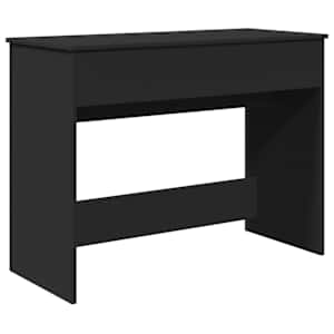 vidaXL peegliga tualettlaud, must, 100 x 45 x 76 cm