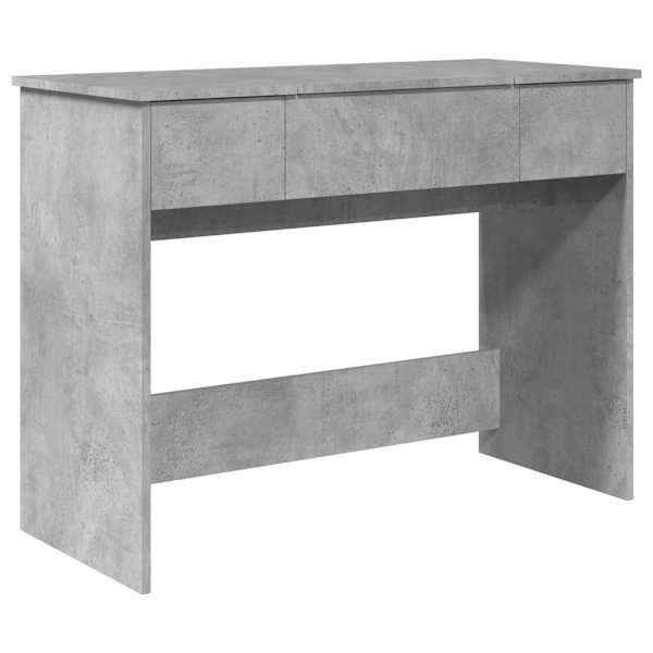 vidaXL peegliga tualettlaud, betoonhall, 100x45x76 cm