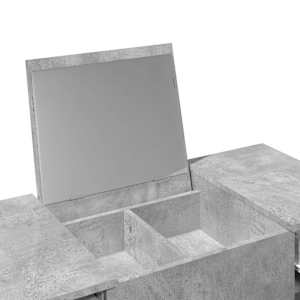 Toaletní stolek se zrcadlem betonově šedý 100 x 45 x 76 cm - obrázek 8
