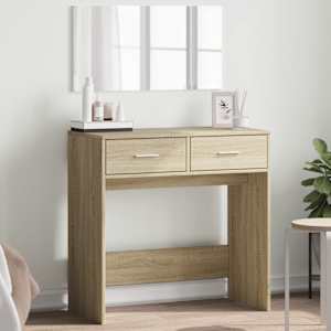 Toaletna mizica z ogledalom sonoma hrast 80x39x80 cm