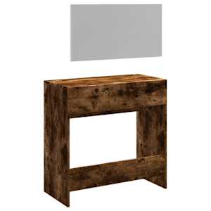 Toaletní stolek se zrcadlem kouřový dub 80 x 39 x 80 cm - obrázek 7