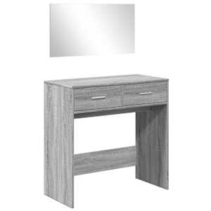 vidaXL peegliga tualettlaud, hall Sonoma tamm, 80 x 39 x 80 cm