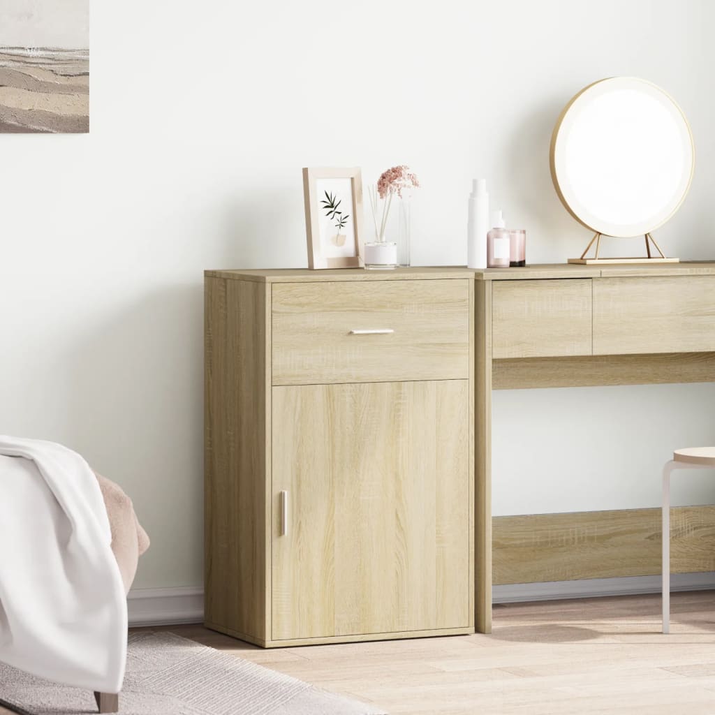 vidaXL Opbergkast 56,5x39x90 cm bewerkt hout sonoma eikenkleurig afbeelding