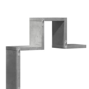 Nástěnná police betonově šedá 104,5 x 10 x 43 cm dřevotříska - obrázek 8
