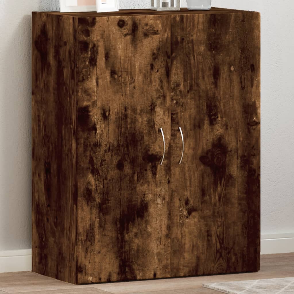 vidaXL Fișet, stejar fumuriu, 60x32x77,5 cm, lemn prelucrat