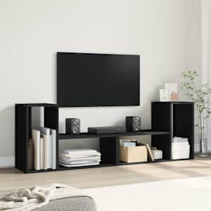 TV skříňky 2 ks černé 75 x 30 x 50 cm kompozitní dřevo - obrázek 3