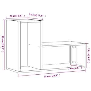 TV skříňky 2 ks dub sonoma 75 x 30 x 50 cm kompozitní dřevo - obrázek 12