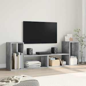TV skříňky 2 ks betonově šedé 75 x 30 x 50 cm kompozitní dřevo - obrázek 3
