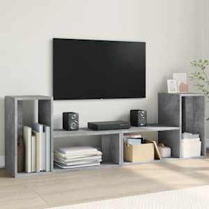 TV skříňky 2 ks betonově šedé 75 x 30 x 50 cm kompozitní dřevo - obrázek 1