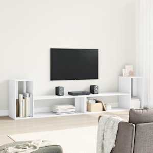 TV skříňky 2 ks bílé 100 x 30 x 50 cm kompozitní dřevo - obrázek 3