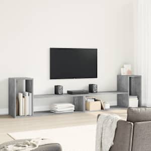 TV skříňky 2 ks betonově šedé 100 x 30 x 50 cm kompozitní dřevo - obrázek 3