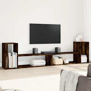 TV skříňky 2 ks kouřový dub 100 x 30 x 50 cm kompozitní dřevo - obrázek 1
