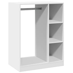 vidaXL riidekapp, valge, 77 x 48 x 102 cm, tehispuit