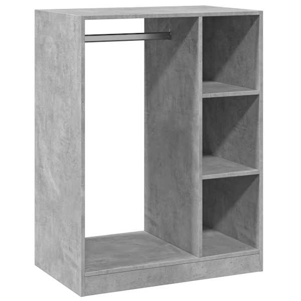 vidaXL riidekapp, betoonhall, 77 x 48 x 102 cm, tehispuit