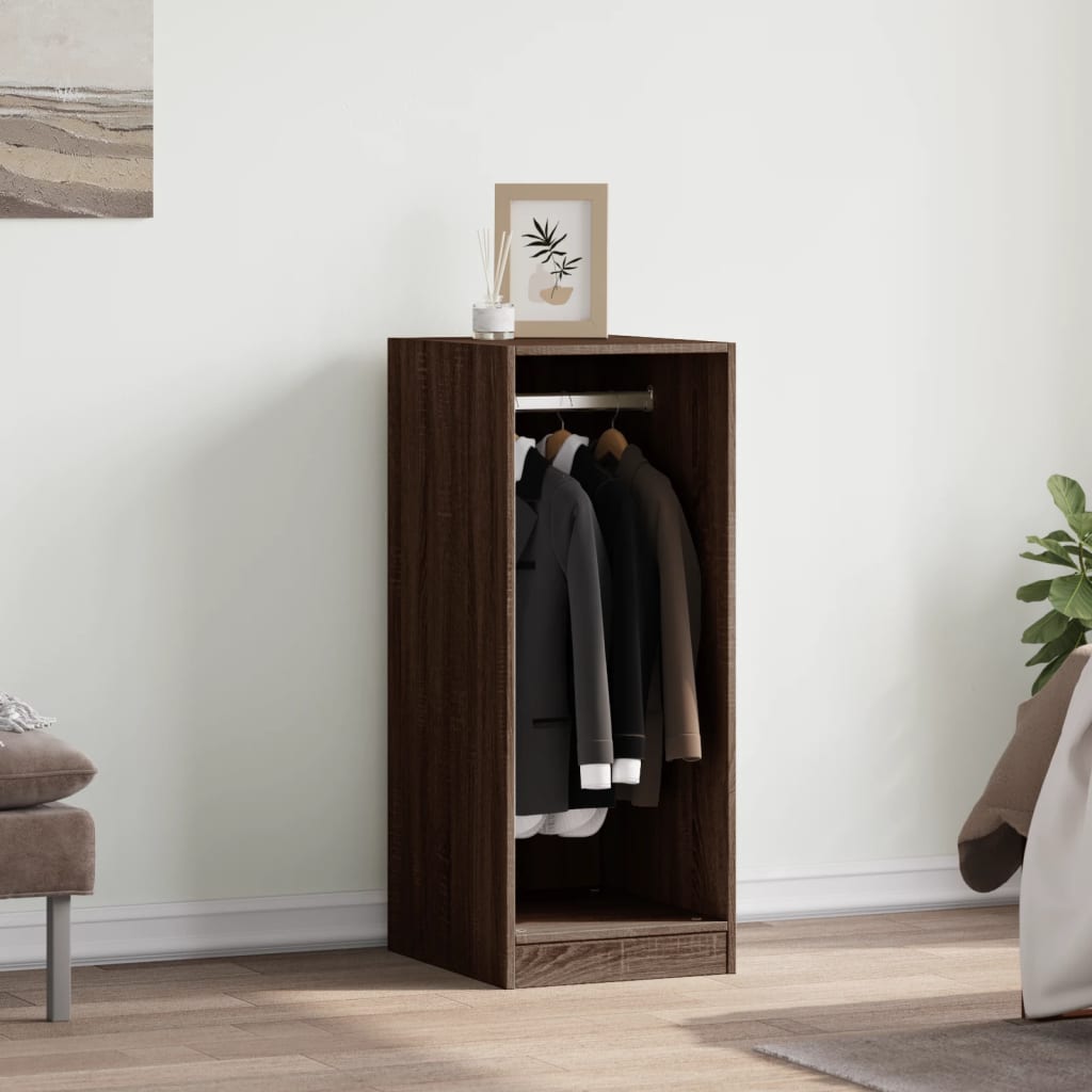 vidaXL Kledingkast 48x41x102 cm bewerkt hout bruin eikenkleurig afbeelding