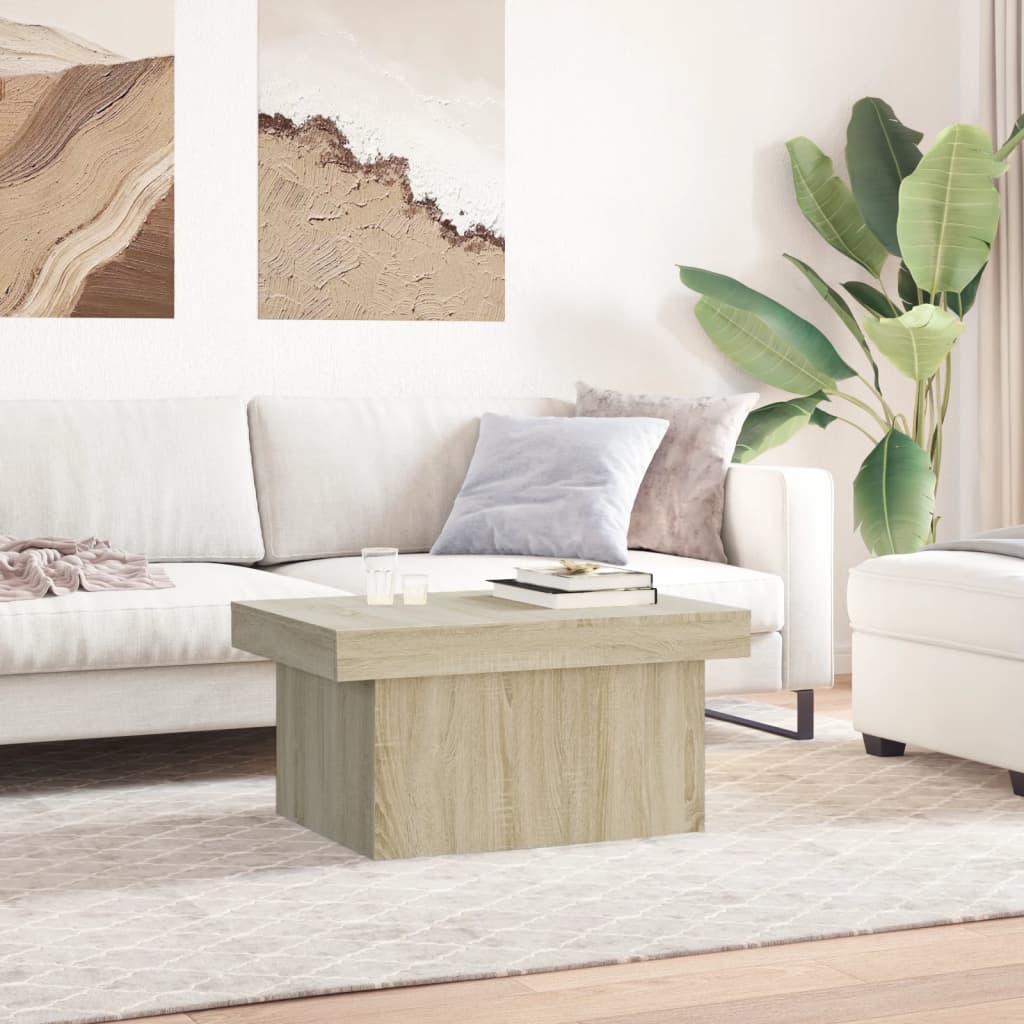 vidaXL sonoma tölgy színű szerelt fa dohányzóasztal 80 x 55 x 40 cm