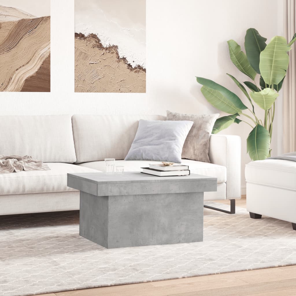vidaXL betonszürke szerelt fa dohányzóasztal 100 x 55 x 40 cm