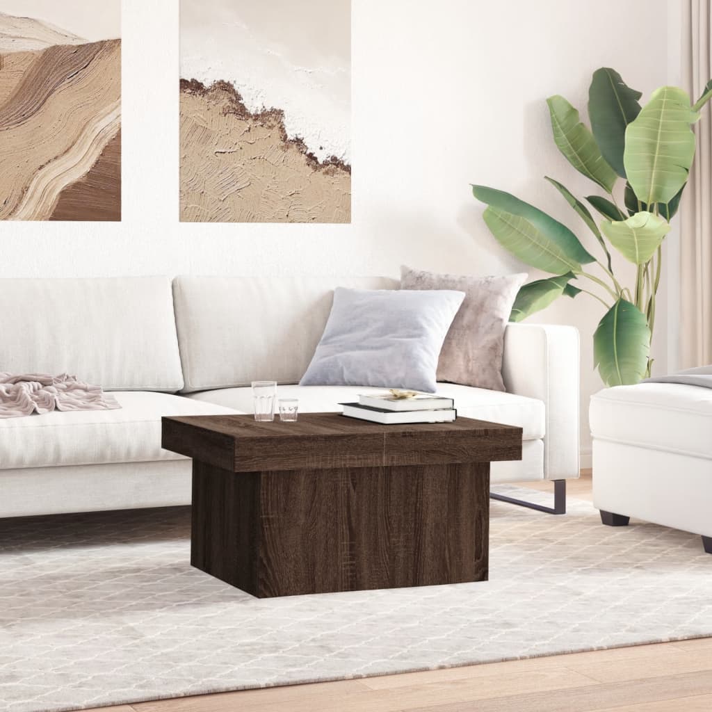 vidaXL Salontafel 100x55x40 cm bewerkt hout bruin eikenkleur afbeelding