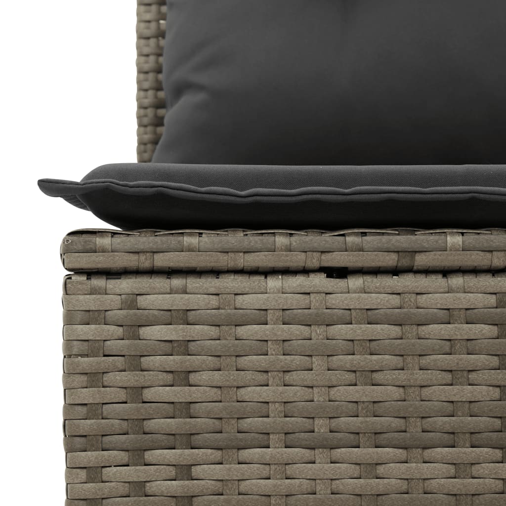 vidaXL 7-delige Loungeset met kussens poly rattan grijs afbeelding