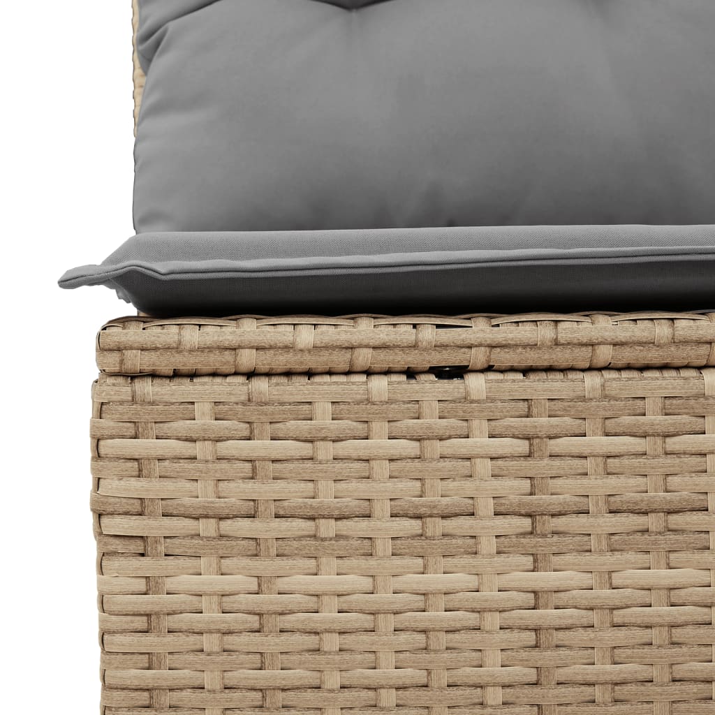 vidaXL 7-delige Loungeset met kussens poly rattan beige afbeelding
