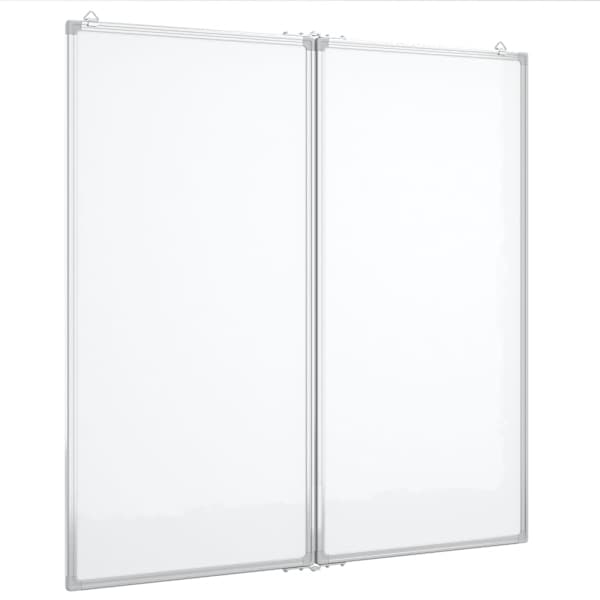 vidaXL kokkupandav valge magnettahvel, 80 x 80 x 1,7 cm, alumiinium
